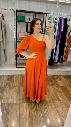 Vestido Selina em Sensorial - Terracota - loja online