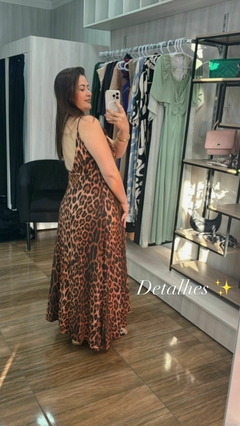 Vestido Thalita em Viscolycra - Animal Print