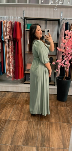 Vestido Leila em Viscose Sarjado - Verde na internet