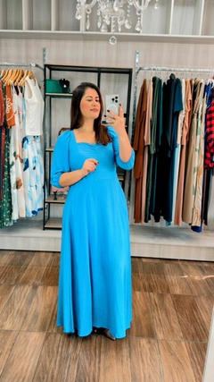 Vestido Miriã em Sensorial - Azul - comprar online