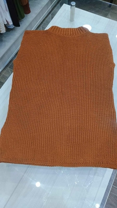 Colete Olivia em Tricot - Caramelo na internet
