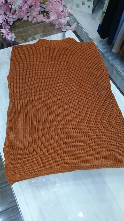 Colete Olivia em Tricot - Caramelo - comprar online