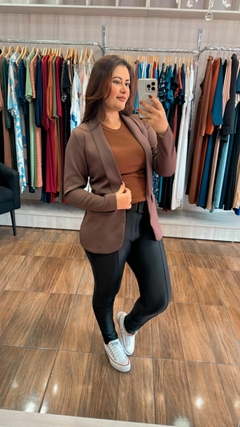 Blazer Aurora Alfaiataria Social - Marrom na internet