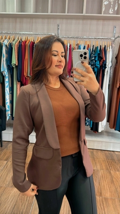 Blazer Aurora Alfaiataria Social - Marrom - comprar online