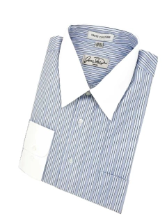 Camisa Azul Puños y cuello Blanco - Tienda Haber's