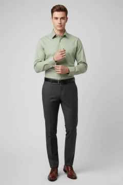 Camisa Doble Puño Cemento en internet