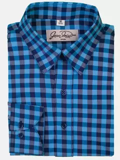 Camisa Slim fit de cuadros Azul - comprar en línea
