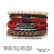 4Pcs/ Set Braided Wrap Leather Bracelets for Men Vintage Life Tree Rudder Charm Wood Beads Ethnic Tribal Wristband Rope Bracelet - Outbeck.com.br 