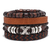 LETAPI 4Pcs/Set Braided Wrap Leather Bracelet for Men Punk Vintage Beads Chain Male Bracelets Wristband Jewelry Gifts - Outbeck.com.br 