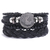 LETAPI 4Pcs/Set Braided Wrap Leather Bracelet for Men Punk Vintage Beads Chain Male Bracelets Wristband Jewelry Gifts na internet