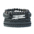 LETAPI 4Pcs/Set Braided Wrap Leather Bracelet for Men Punk Vintage Beads Chain Male Bracelets Wristband Jewelry Gifts na internet