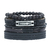 LETAPI 4Pcs/Set Braided Wrap Leather Bracelet for Men Punk Vintage Beads Chain Male Bracelets Wristband Jewelry Gifts - loja online