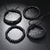 Imagem do LETAPI 4Pcs/Set Braided Wrap Leather Bracelet for Men Punk Vintage Beads Chain Male Bracelets Wristband Jewelry Gifts