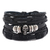 Imagem do LETAPI 4Pcs/Set Braided Wrap Leather Bracelet for Men Punk Vintage Beads Chain Male Bracelets Wristband Jewelry Gifts