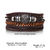 Imagem do 4Pcs/ Set Braided Wrap Leather Bracelets for Men Vintage Life Tree Rudder Charm Wood Beads Ethnic Tribal Wristband Rope Bracelet