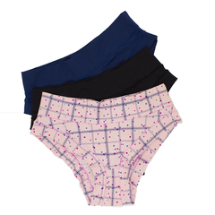 Calcinha Confortável sem Elástico Kit com 03 Peças - Ref.: 2042K-29