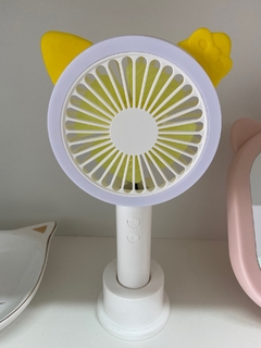 VENTILADOR DE MÃO E MESA COM LED GATO