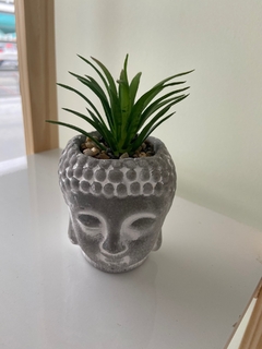 VASINHO DE CIMENTO COM SUCULENTA ARTIFICIAL - comprar online