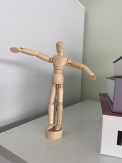 BONECO ARTICULADO DE MADEIRA