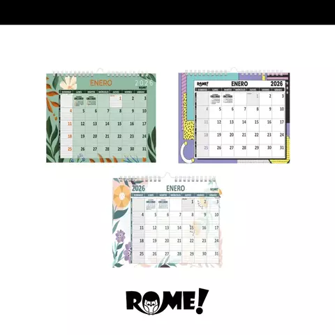 Calendario 2026 Rome medio oficio fantasía