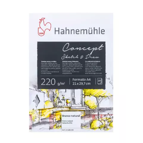 Block de dibujo Hahnemuhle Concept 220 gramos x 20 hojas - comprar online