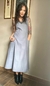 Vestido Midi Casual com Bolsos Cinza