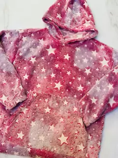 Maxi Buzo rosa estrellas