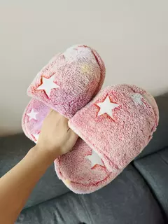 Pantuflones Rosa con estrellas