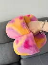 Pantuflones batik naranja y rosa