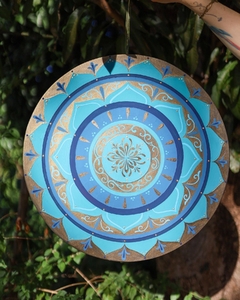 Mandala Azul Raiar - 50 cm