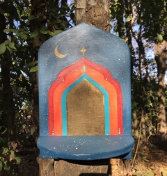 Altar em tons de vermelho e azul turquesa - Tamanho P - comprar online