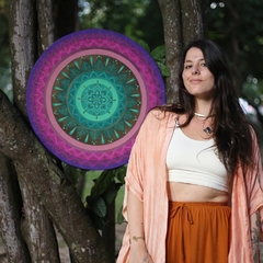 Mandala de folhas e violetas / 60 cm na internet