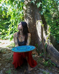 Mandala Azul Raiar - 50 cm - loja online