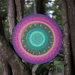 Mandala de folhas e violetas / 60 cm - Imagine Utopia
