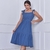Vestido jeans alcinha de amarrar - comprar online