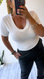 BODY GAMUZADO ESCOTE V - comprar online