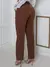 Calça Feminina Alfaiataria Elegante - Com Cinto Duplo na internet