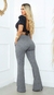 Calça Flare Jackard com Bolso na Frente Outono / Inverno na internet