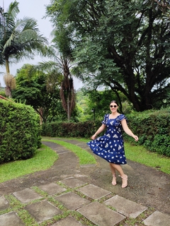 Vestido Gabi midi linho bordado - loja online