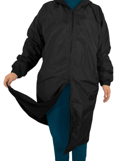Parka Natación, Cierre, Negro, forro Polar, niños o adultos, Unisex