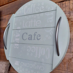 Bandeja Circular Café Decorativa | Cris Montalbano Deco