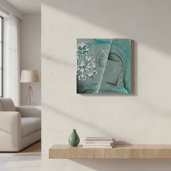 Cuadro Decorativo “Damask” – Técnica Mixta sobre Madera