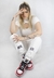Calça Moletom Jogger Crew Off White MADALENA na internet