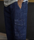 Calça Cargo Jeans Escuro (Unissex) - comprar online