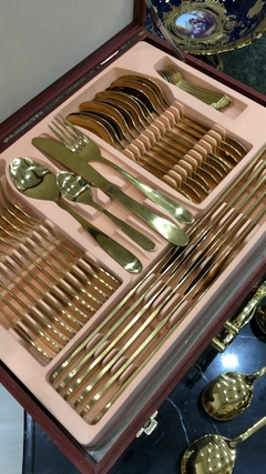 Faqueiro alemão luxo dourado - comprar online