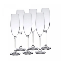 Conjunto 6 Taças de Champanhe de Cristal Ecológico 220ml