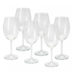 Conjunto 6 Taças de Vinho Tinto de Cristal Ecológico 450ml