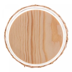 Porta Mantimentos de Vidro com Sisal e Tampa de Madeira - comprar online