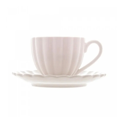 Conjunto 6 Xícaras de Café de Porcelana com PiresPétala 90ml na internet
