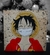Quadrinho de madeira Luffy